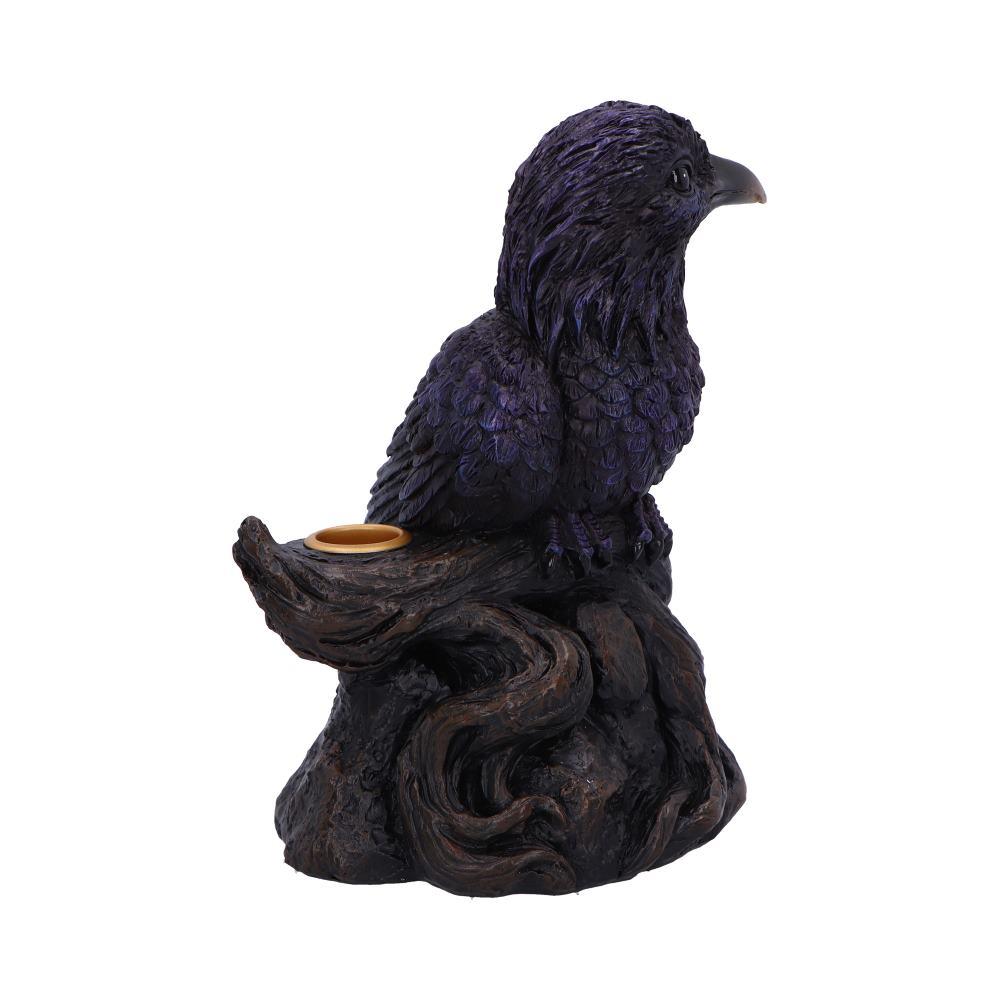 Gothic Raven Incense Burner Mystical Backflow Cone Holder Dark Halloween Art