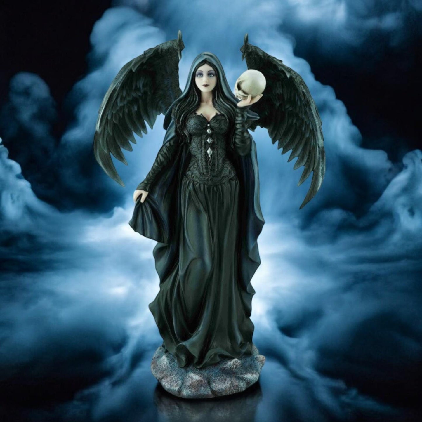 Gothic Dark Angel Statue - Intricately Designed Resin Figurine Home Decor