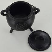 Cast Iron Pentagram Cauldron Wiccan Altar Tool Pagan Witchcraft Ritual Burner