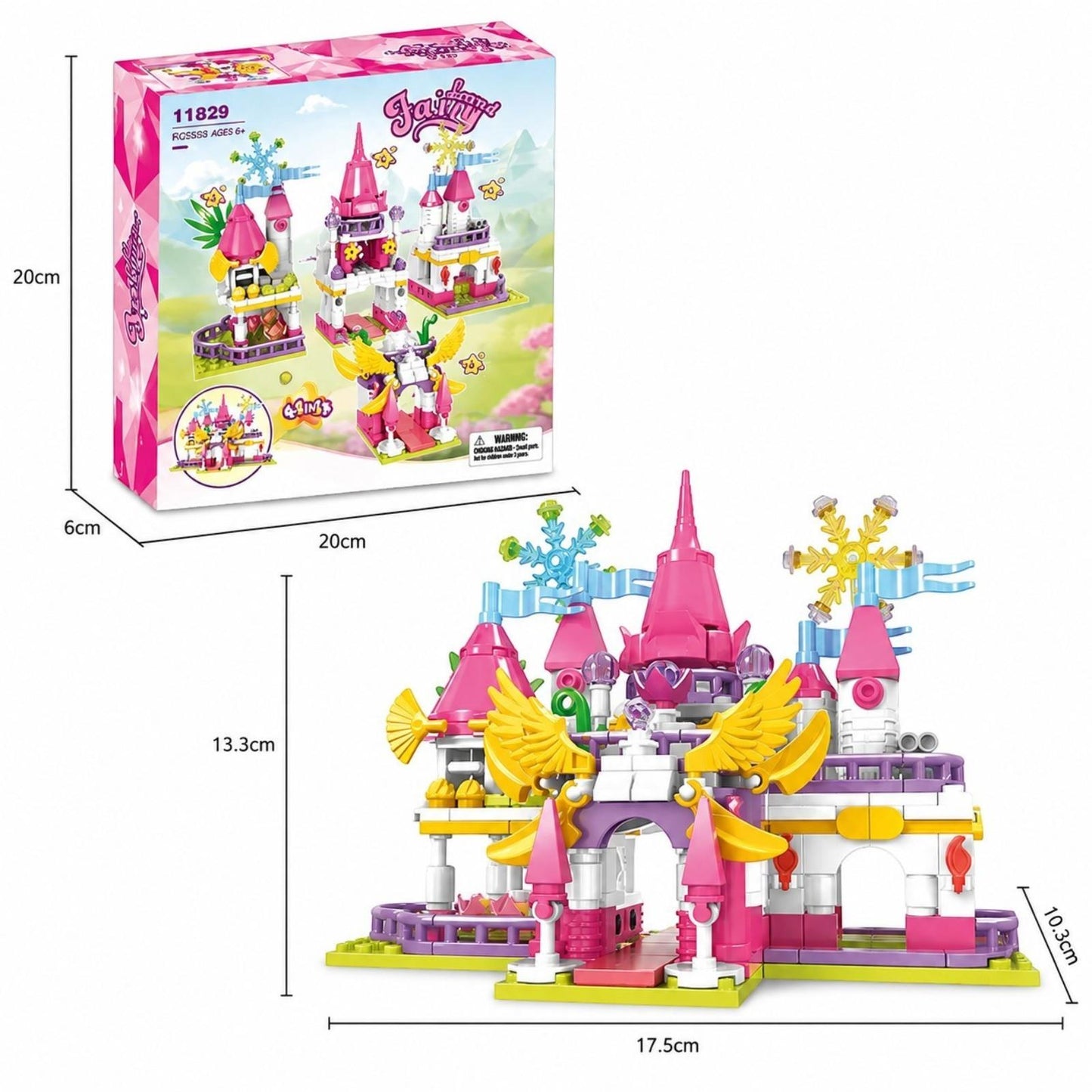 355pcs Fairy Land Castle Puzzle Princess Magical Fantasy Construction Set Gift