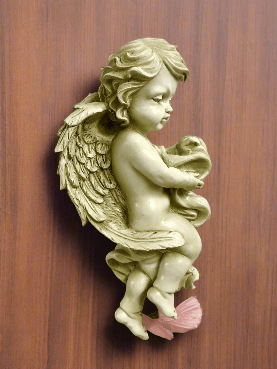 Angel Wings Wall Art: Cherub Sculpture for Beautiful Garden and Home Decor