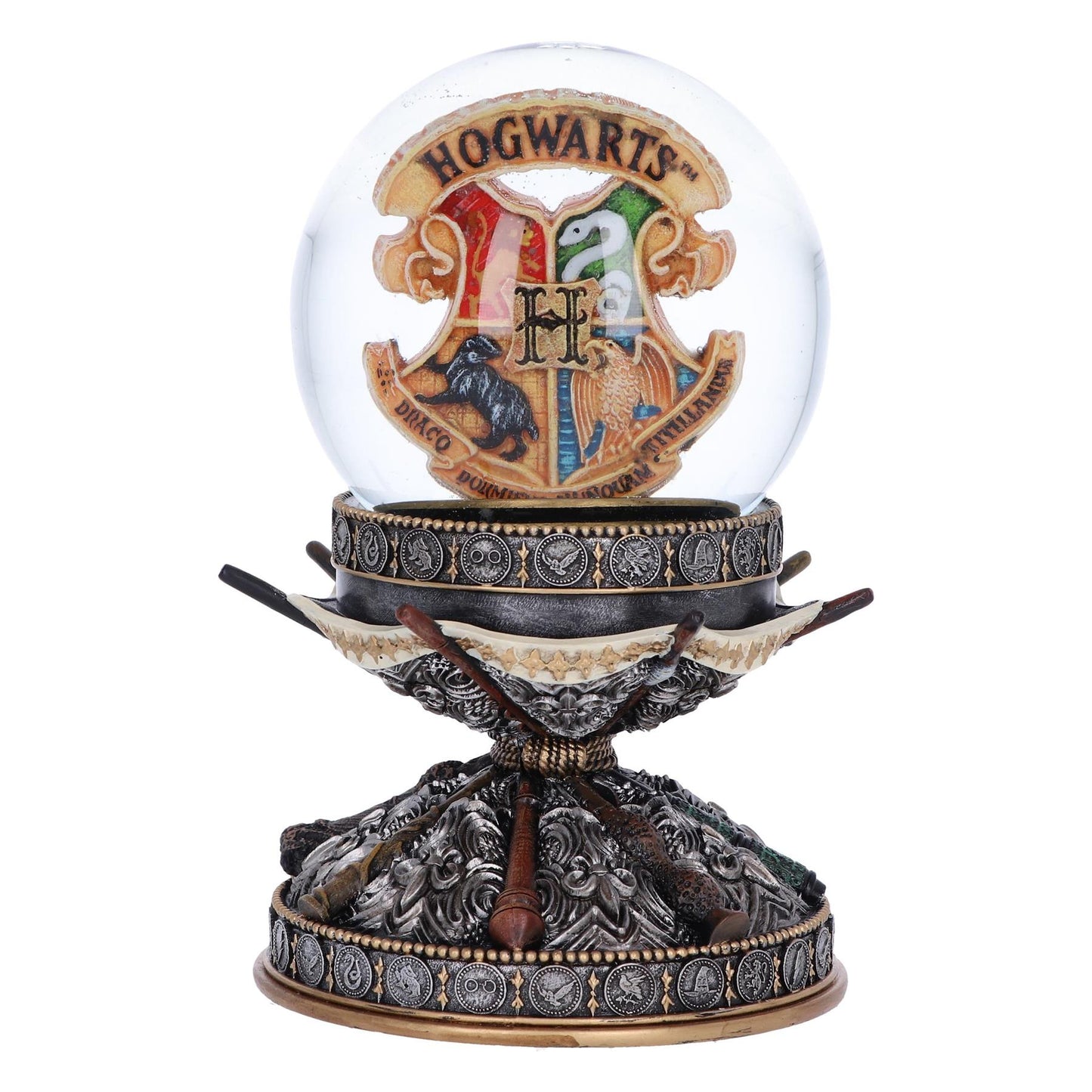 Harry Potter Wand Snow Globe 16.5cm - Officially Licensed Collectible with Hogwarts Crest