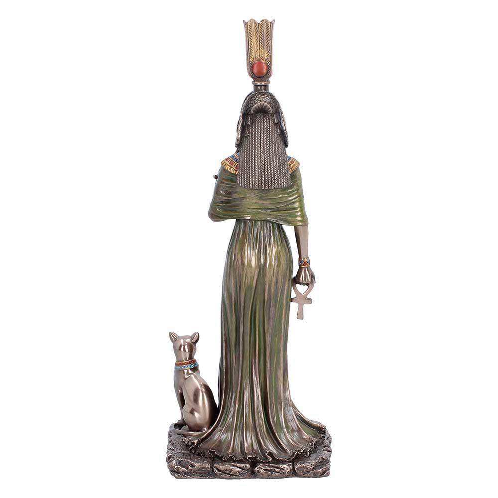 Ancient Egyptian Queen Statue Nefertari Royal Cat Ornament Mythology Decor