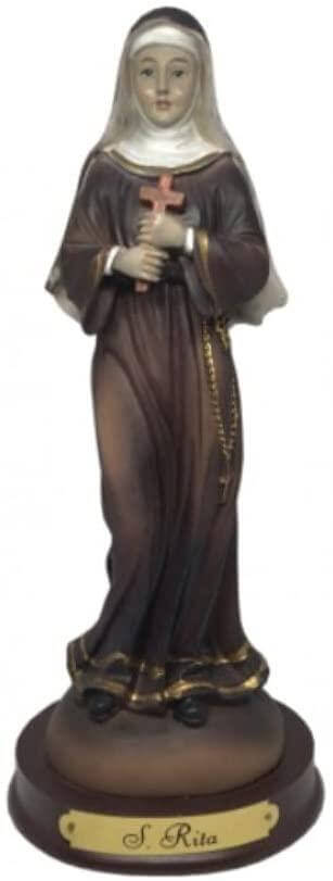 Santa Rita of Cascia Statue Catholic Saint Sculpture Religious Ornament Figurine for Home or Chapel