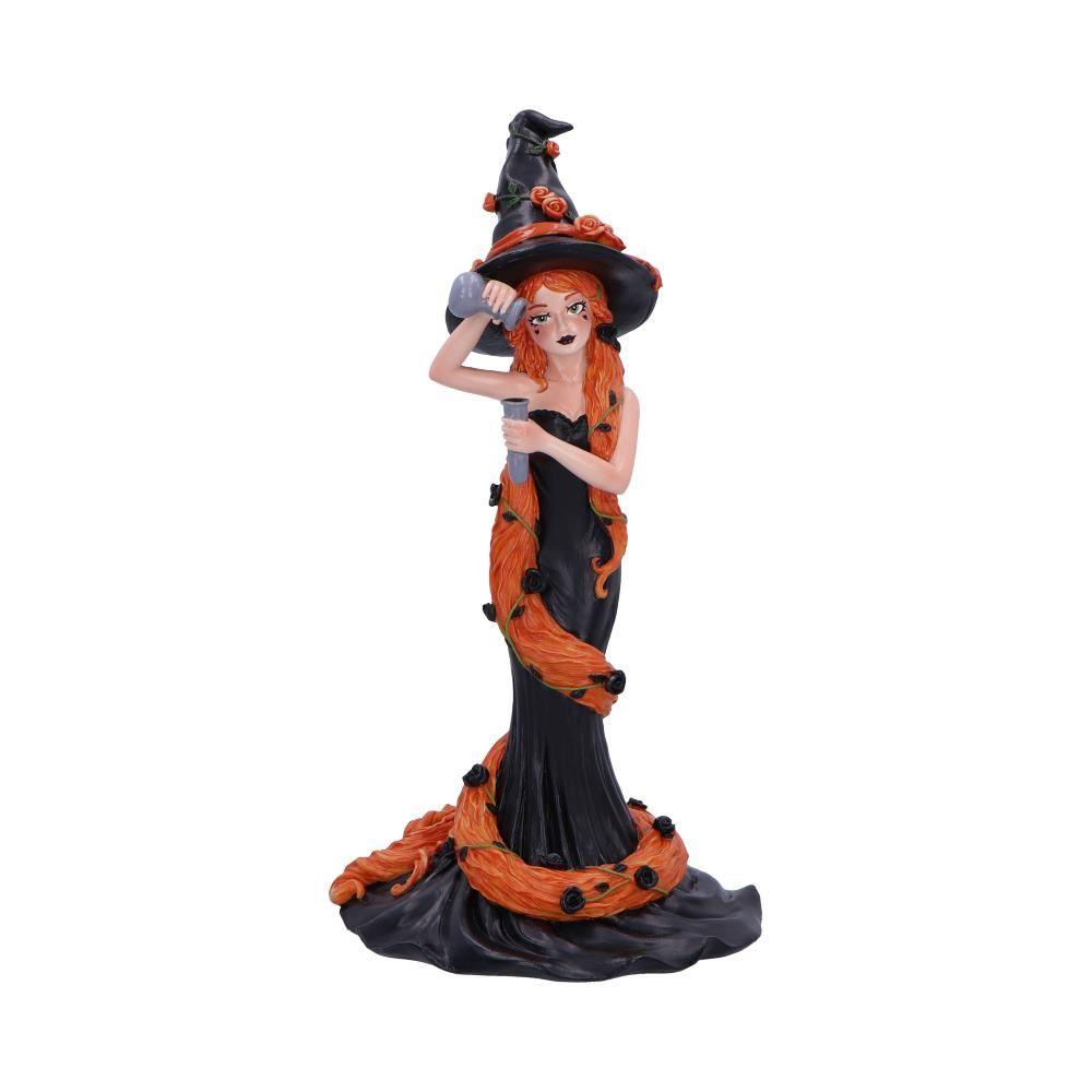 Enchanting Cinnamon Witch Figurine 23.5cm – Orange Hair, Sugar & Spice Design, Perfect Gift for Witchy Collections