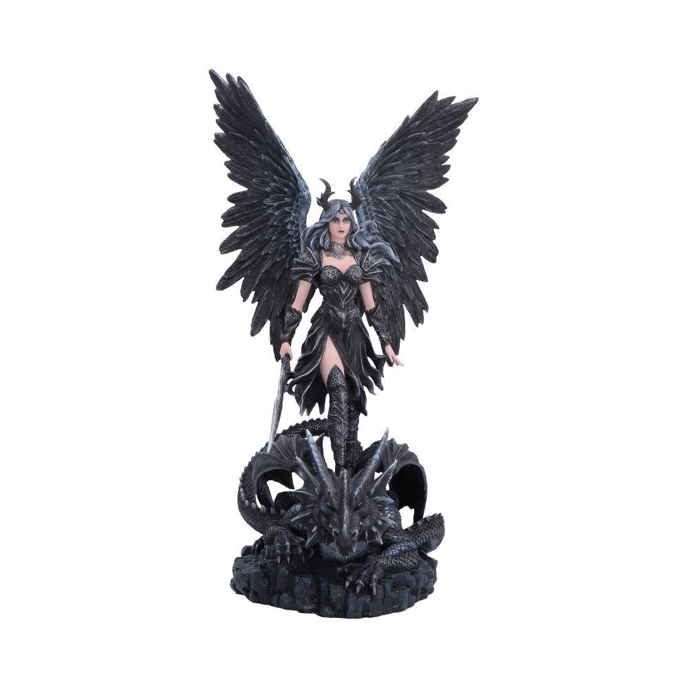 Dark Angel Fairy Statue Dragon Companion Gothic Ornament Fantasy Display Collectible