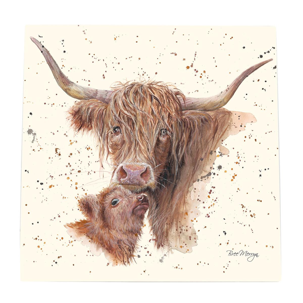 Highland Harmony Ceramic Art Tile by Bree Merryn | 20x20cm | Ready to Hang | Gift Boxed