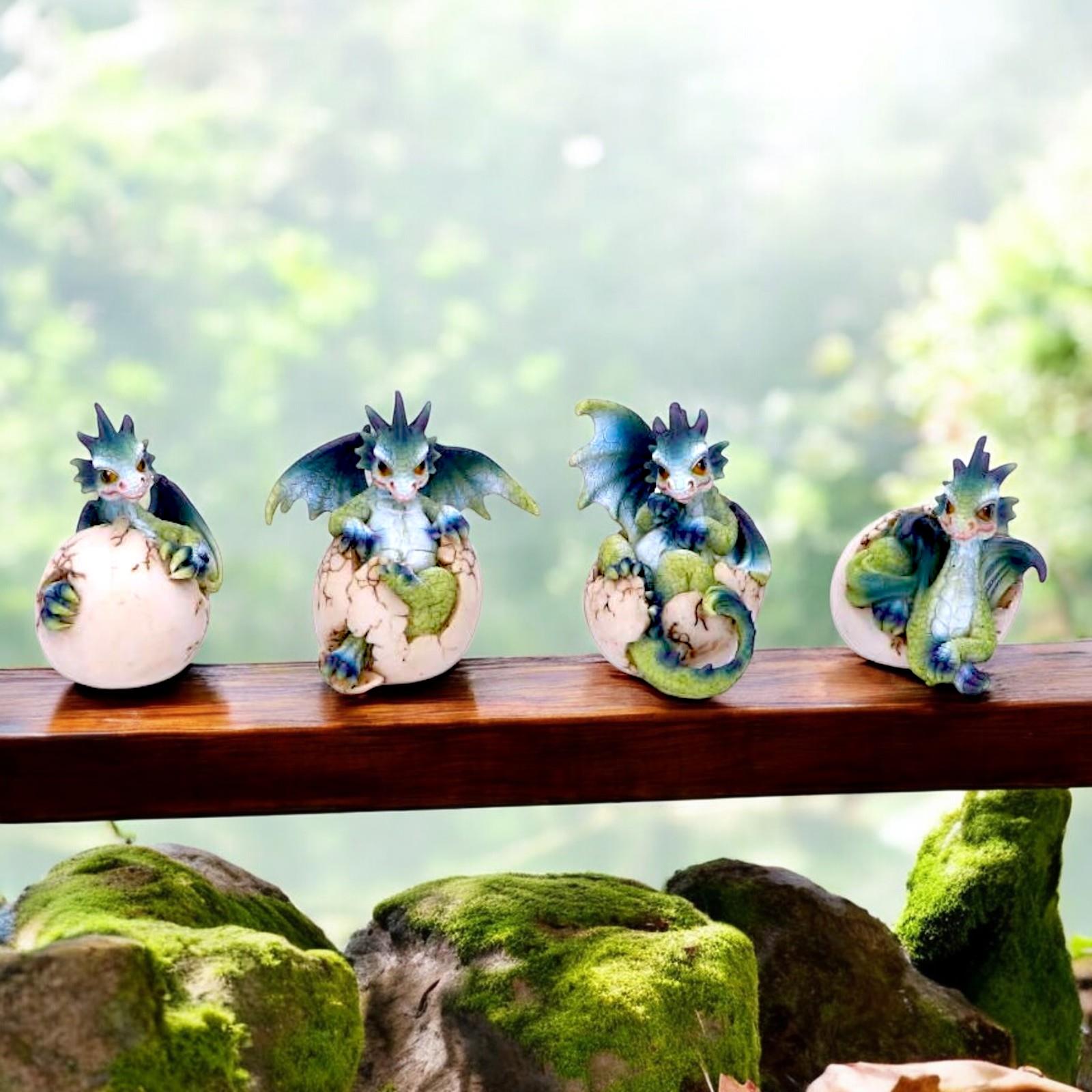 Dragonling Hatching Dragonling Figurines Set of 4 Ornaments