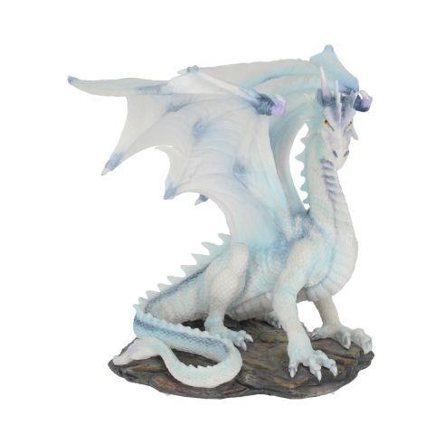 White Snow Dragon Sculpture – Mythical Creature Gothic Gift Decor