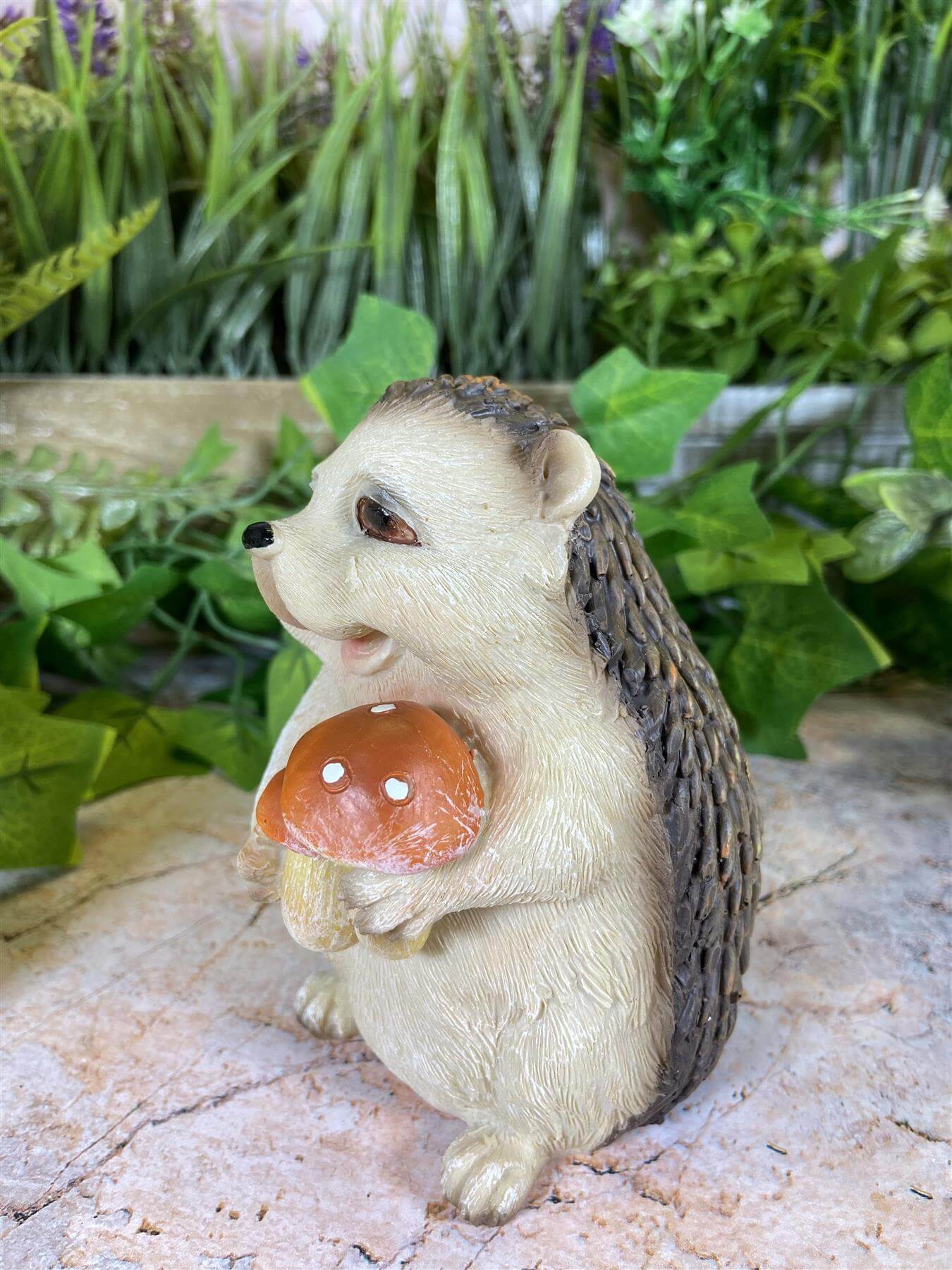 Whimsical Hedgehog Garden Ornament Handmade Resin Figurine Home Decor-Osiris Craftworks