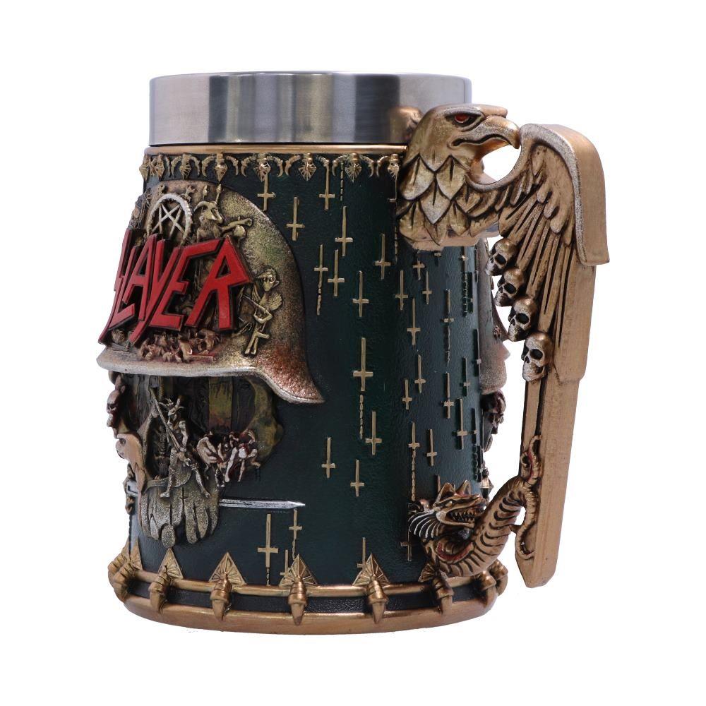 Official Slayer Skull Tankard | Eagle Helmet Logo Mug | Heavy Metal Collectible 16.5cm