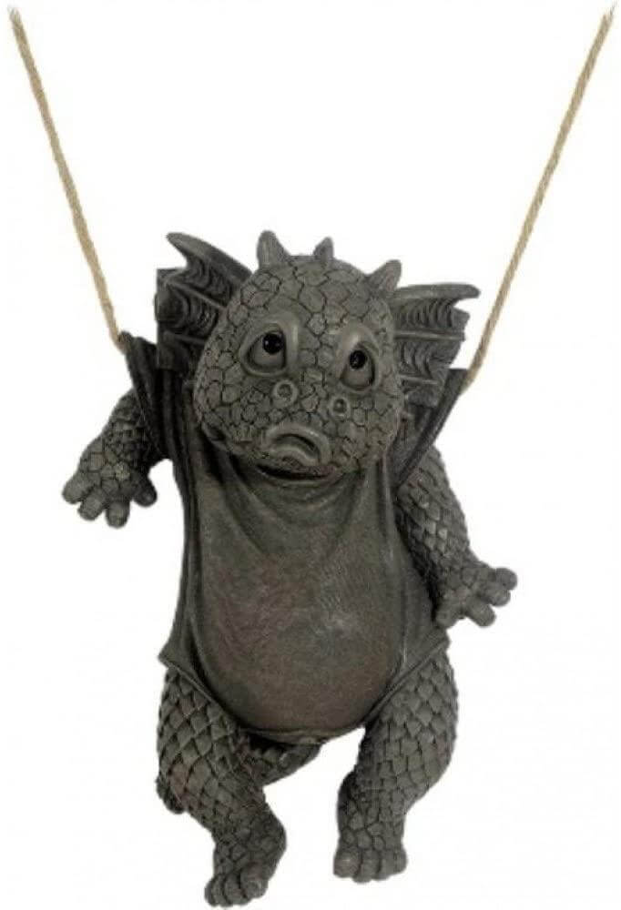 Sitting Dragon Laundry Time Dragon Garden Ornament 28cm-Osiris Craftworks