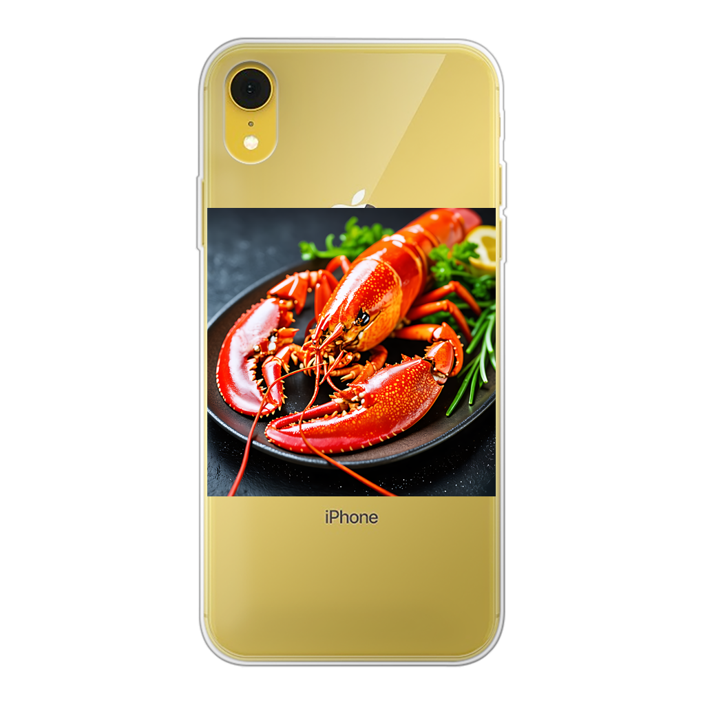 Food Back Printed Transparent Soft Phone Case