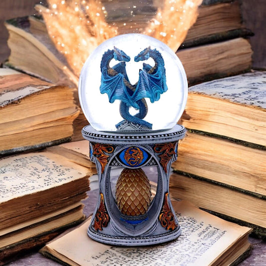 Anne Stokes Dragon Heart Snow Globe Shaker - Gothic Fantasy Collectible Ornament