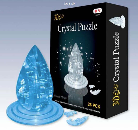 Creative 3D Crystal Puzzle Water Drop Decoration 28 Pieces Building Blocks