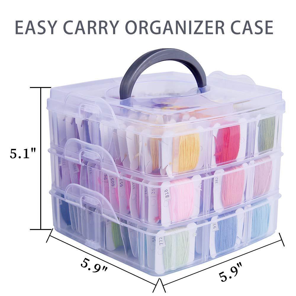 150-Color Embroidery Thread Kit with Accessories & Storage Box