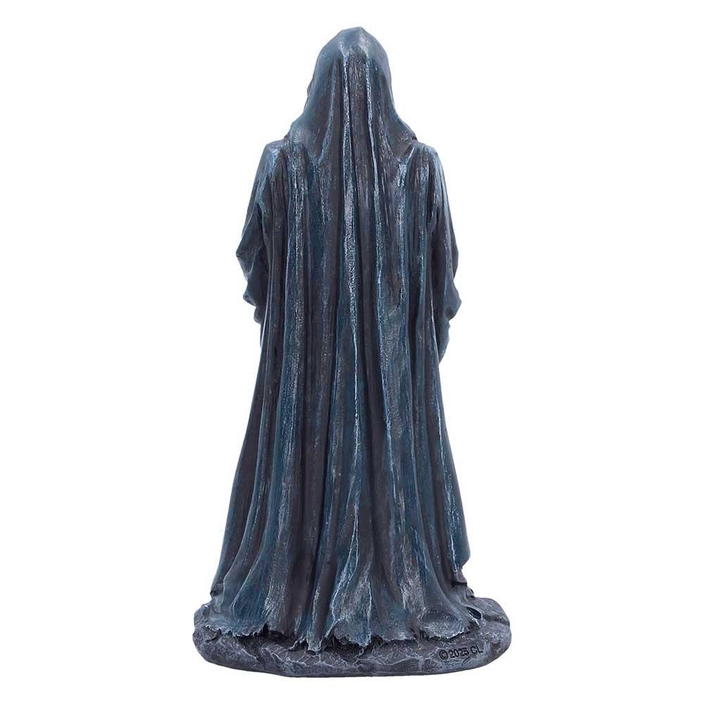 Dark Reaper Figurine Grim Skeleton Ornament Hooded Statue Gothic Fantasy