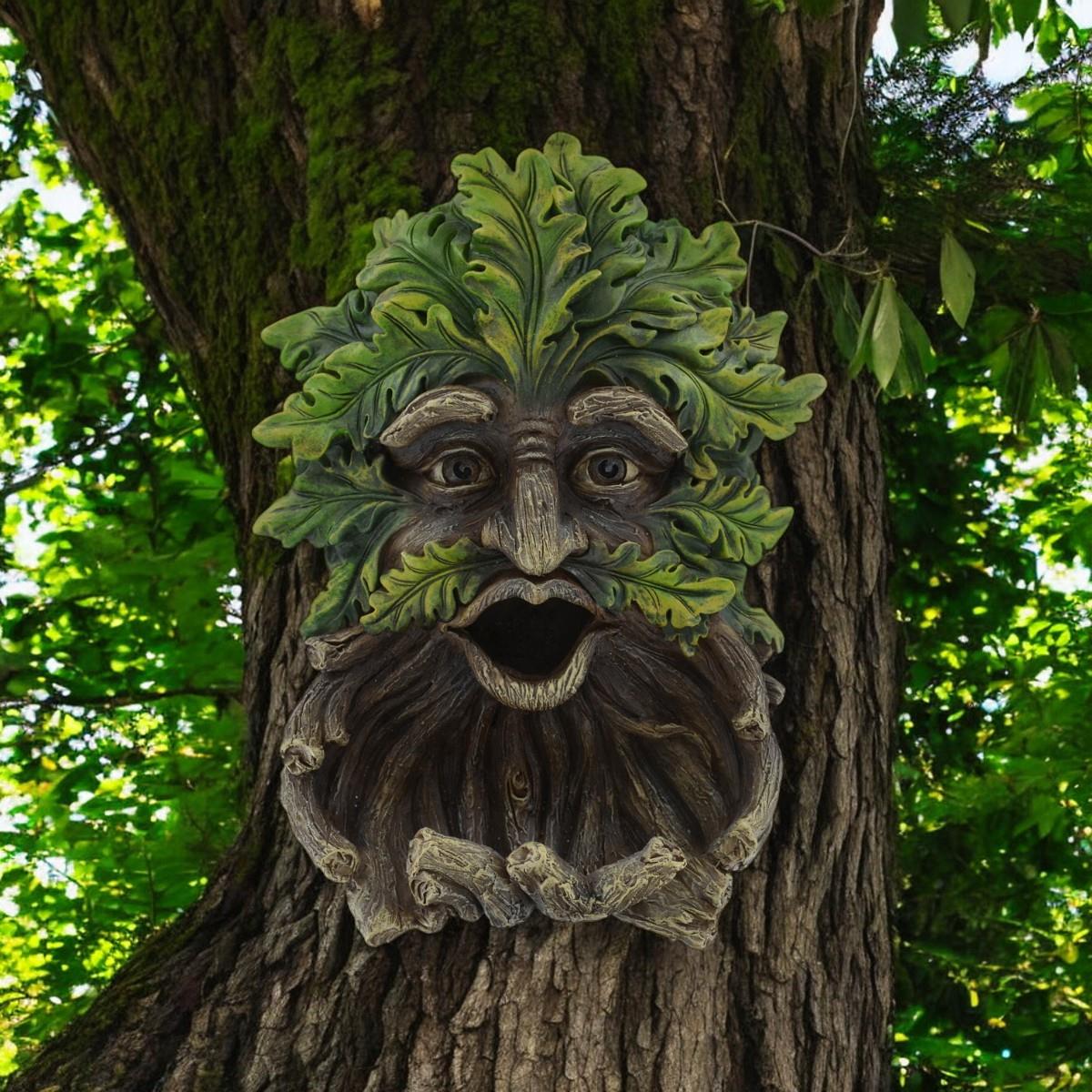 Treant Face Wall Plaque Bird Feeder House Greenman Garden Decorative Gift Decor. 31cm