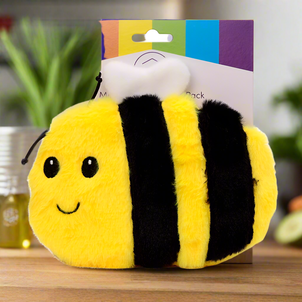 Microwavable Plush Wheat and Lavender Heat Pack - Bumble Bee