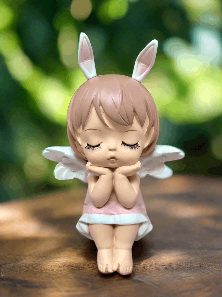 Adorable Peaceful Angel Baby Girl Resting Sculpture Angels Collection Figurine Fantasy