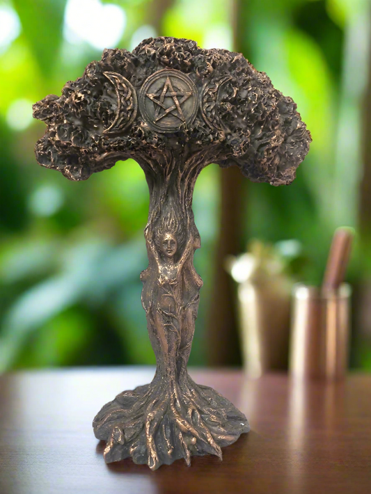 Mother Maiden Crone Triple Goddess Sculpture - Sacred Wicca Pagan Altar Decor and Symbol of Feminine Power