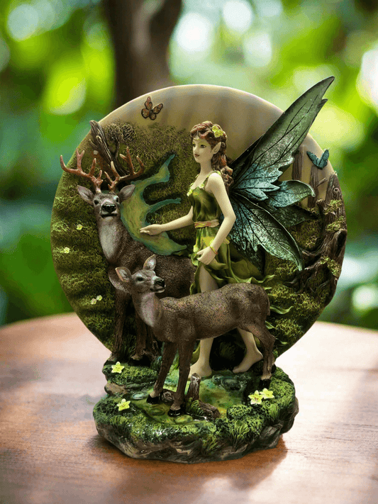 Large Fairy and Woodland Companions Sculpture Statue Mythical Creatures Ornament