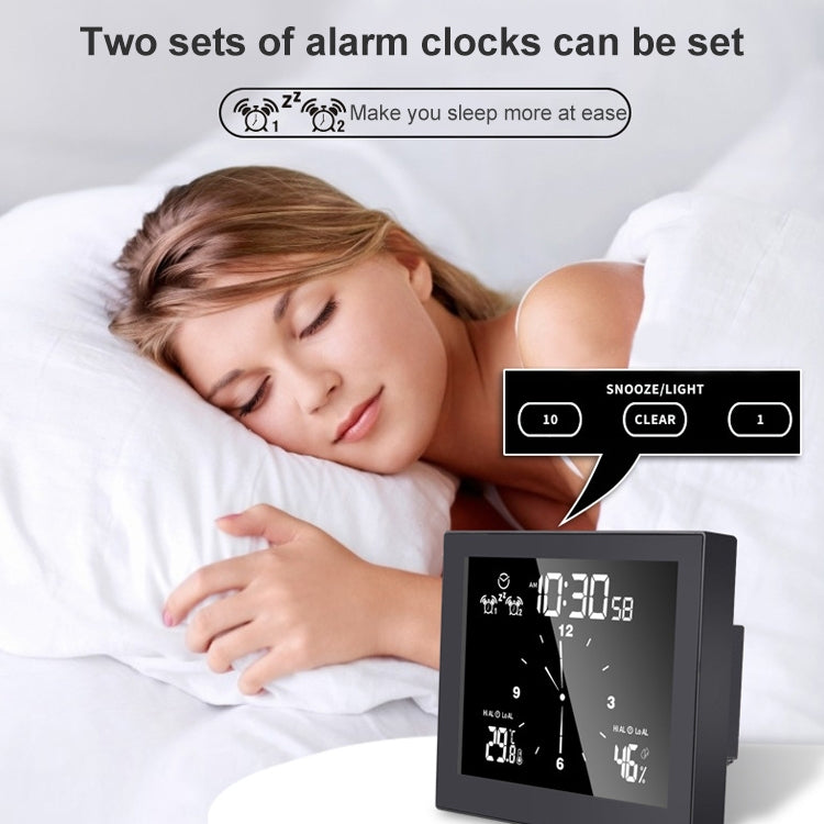 Timeless Elegance and Practical Precision: The TS-WP10-B Waterproof Bathroom Wall Clock Timer Humidity Thermometer Hygrometer (Black)