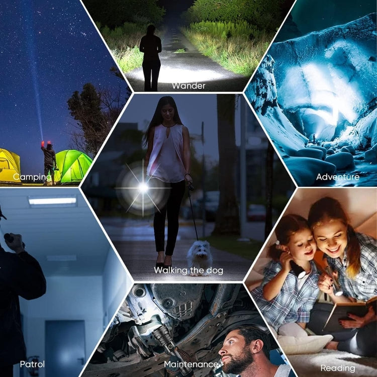 W5201-1 19 LEDs 3200LM Super Bright Rechargeable Flashlight, W5201-1