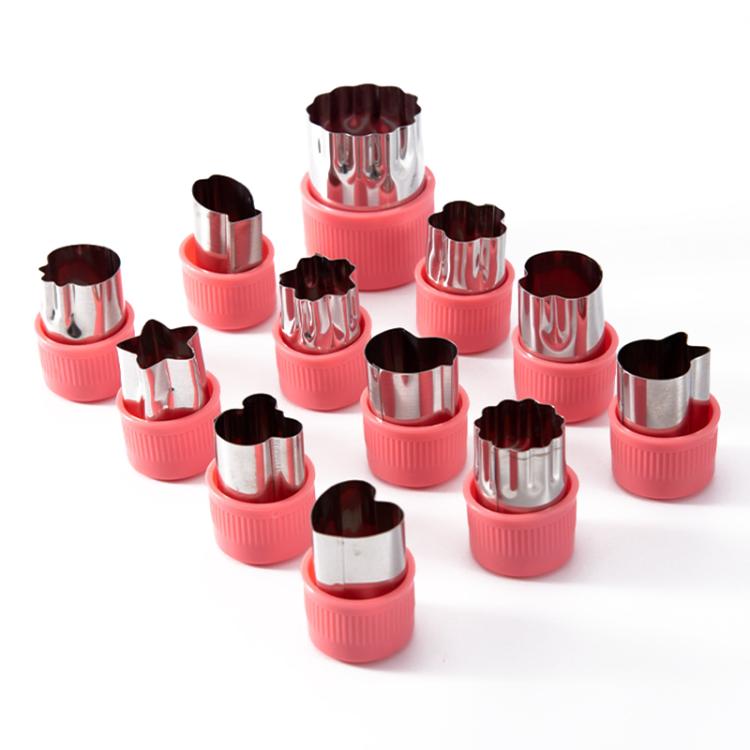 Stainless Steel Irregular Biscuit Mold Fruit Begetable Cutting Mold, 12pcs / Set Orange, 12pcs / Set Pink, 12pcs / Set Red, 12pcs / Set Yellow, 12pcs / Set Blue, 12pcs / Set Green, 12pcs / Set Purple, 12pcs / Set Random Color, 11pcs / Set Random Color