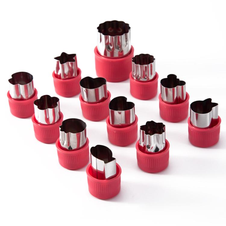 Stainless Steel Irregular Biscuit Mold Fruit Begetable Cutting Mold, 12pcs / Set Orange, 12pcs / Set Pink, 12pcs / Set Red, 12pcs / Set Yellow, 12pcs / Set Blue, 12pcs / Set Green, 12pcs / Set Purple, 12pcs / Set Random Color, 11pcs / Set Random Color