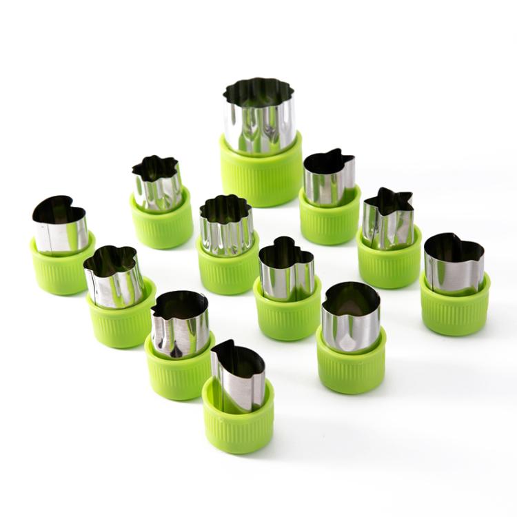 Stainless Steel Irregular Biscuit Mold Fruit Begetable Cutting Mold, 12pcs / Set Orange, 12pcs / Set Pink, 12pcs / Set Red, 12pcs / Set Yellow, 12pcs / Set Blue, 12pcs / Set Green, 12pcs / Set Purple, 12pcs / Set Random Color, 11pcs / Set Random Color