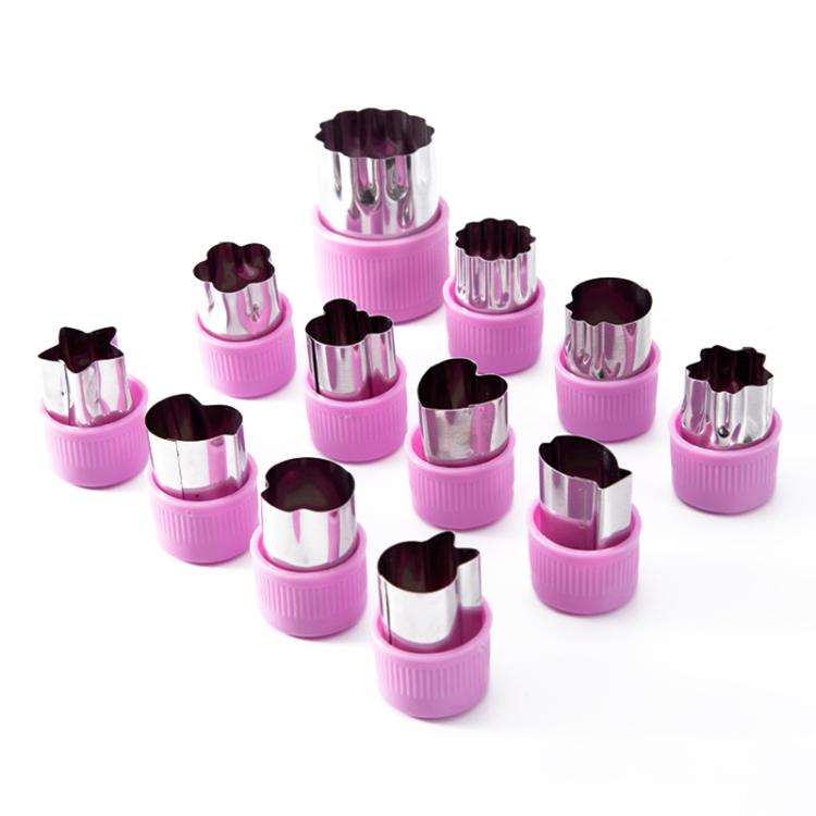 Stainless Steel Irregular Biscuit Mold Fruit Begetable Cutting Mold, 12pcs / Set Orange, 12pcs / Set Pink, 12pcs / Set Red, 12pcs / Set Yellow, 12pcs / Set Blue, 12pcs / Set Green, 12pcs / Set Purple, 12pcs / Set Random Color, 11pcs / Set Random Color