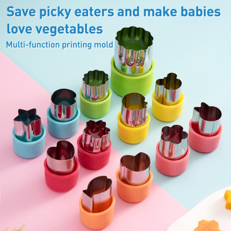 Stainless Steel Irregular Biscuit Mold Fruit Begetable Cutting Mold, 12pcs / Set Orange, 12pcs / Set Pink, 12pcs / Set Red, 12pcs / Set Yellow, 12pcs / Set Blue, 12pcs / Set Green, 12pcs / Set Purple, 12pcs / Set Random Color, 11pcs / Set Random Color