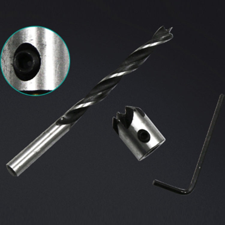 7 in 1 Woodworking Countersink Chamfer Three-Pointed High-Speed Steel Drill Bits Set, 3-10mm, 7 PCS/Set