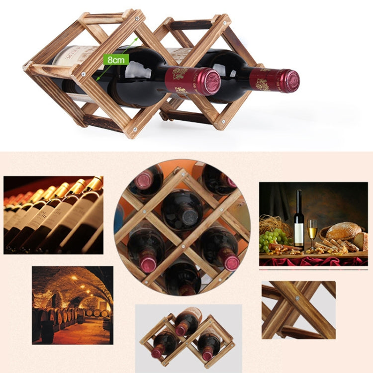 3 Bottles Racks Foldable Wine Stand Wooden Wine Holder Kitchen Bar Display Shelf