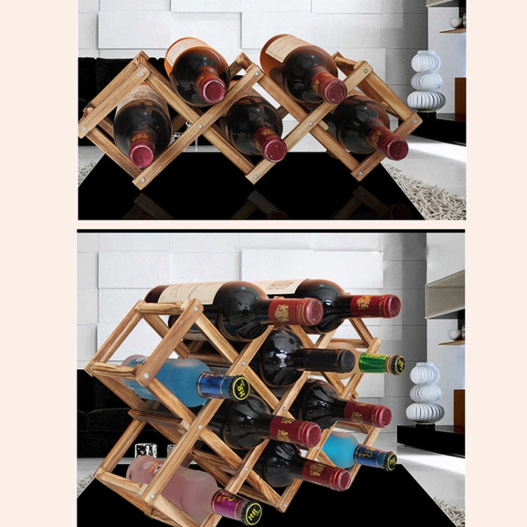 3 Bottles Racks Foldable Wine Stand Wooden Wine Holder Kitchen Bar Display Shelf