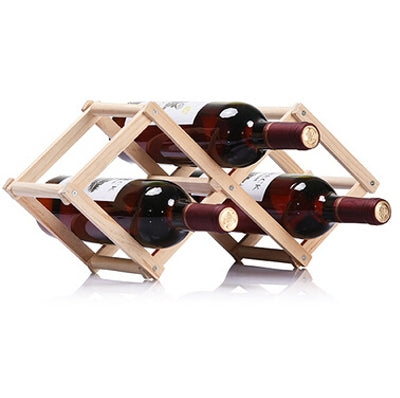 3 Bottles Racks Foldable Wine Stand Wooden Wine Holder Kitchen Bar Display Shelf