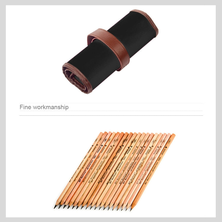 Beginner Sketching Tools (18 PCS Sketching Pencils + Charcoal Pencil + Erasers + Pen Curtain + Art Knife) Sketching Set, Sketching Set