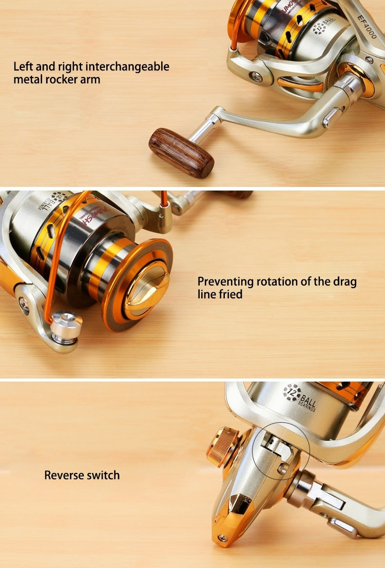 YUMOSHI Fishing Reel with Ball Bearings Handle YUMOSHI Fishing Reel with Ball Bearings Handle