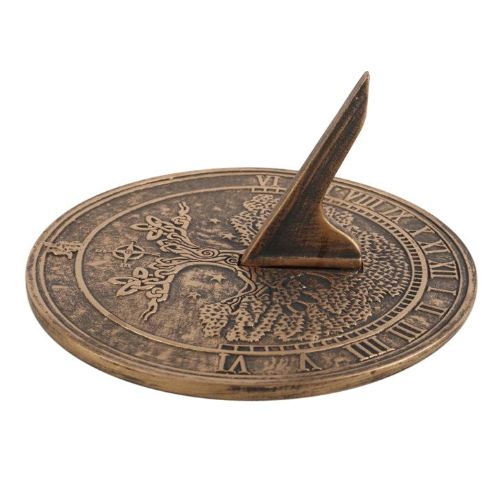 Tree Of Life Terracotta Sundial by Lisa Parker