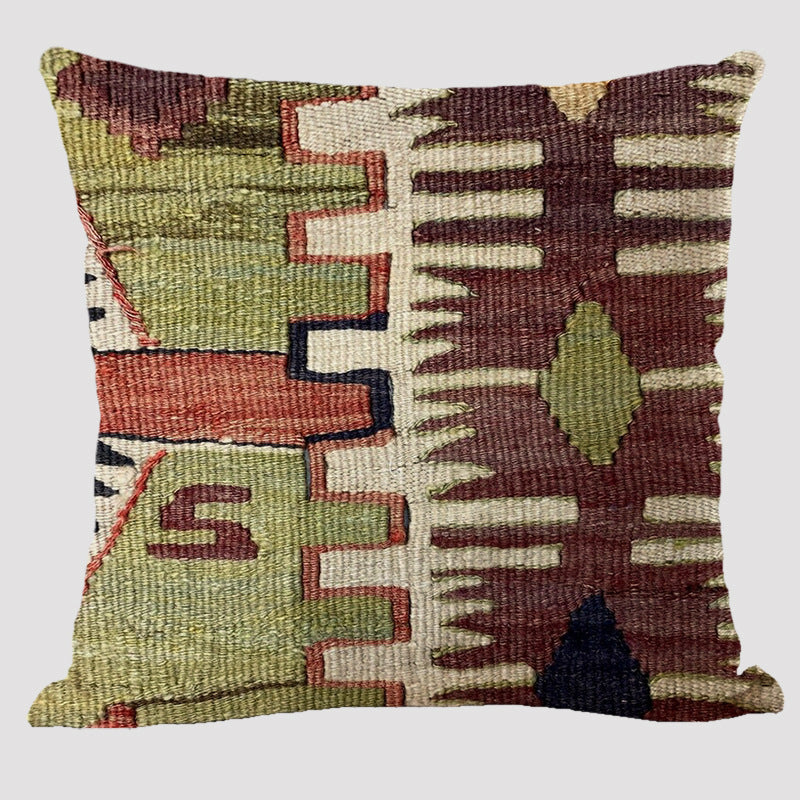 Bohemian Double-sided Pillow Ethnic Style Linen Color