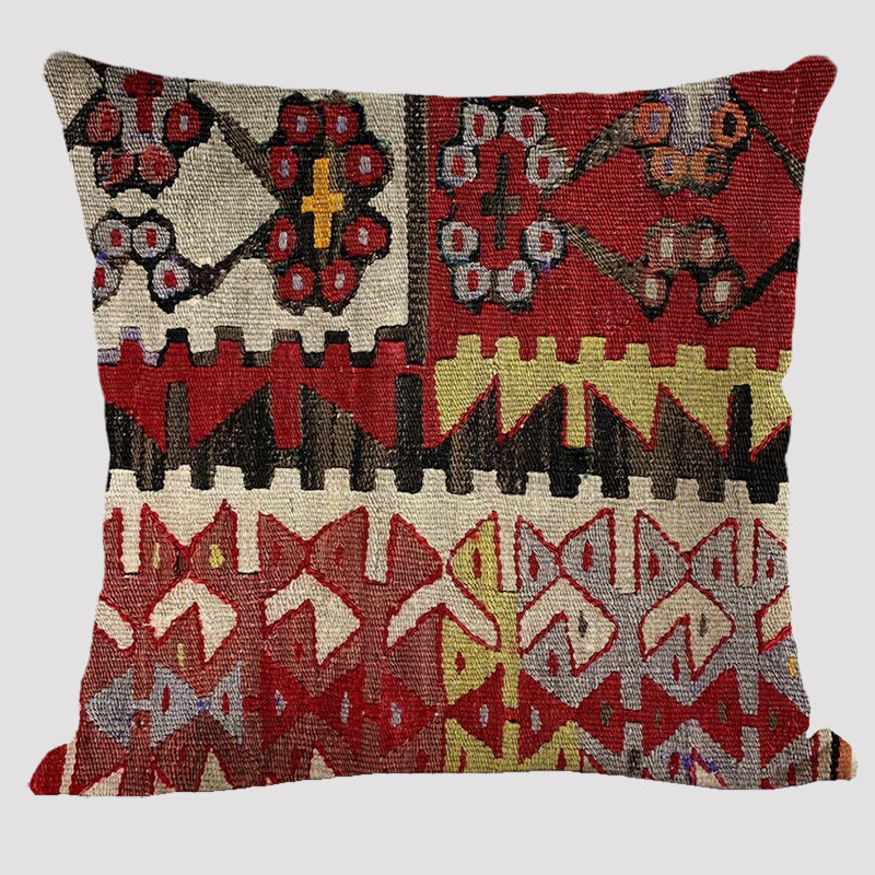 Bohemian Double-sided Pillow Ethnic Style Linen Color