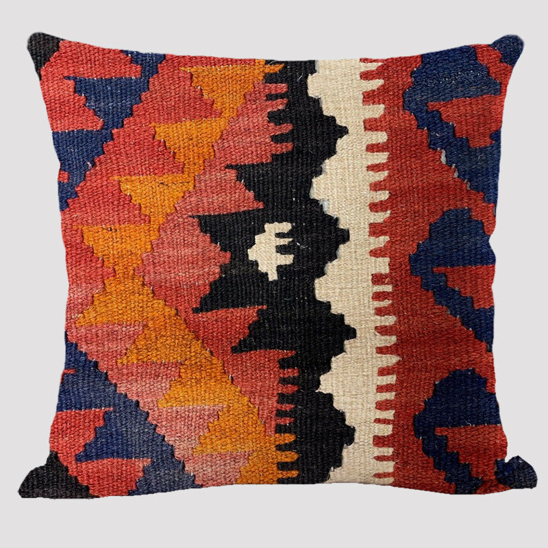 Bohemian Double-sided Pillow Ethnic Style Linen Color