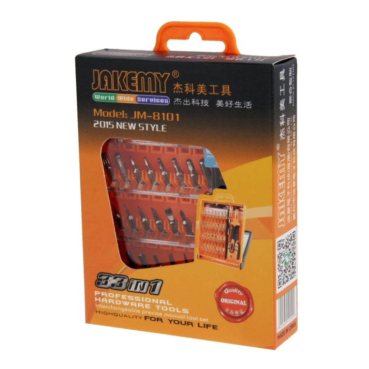 JAKEMY JM-8101 33 in 1 Screwdriver Bit Set with Tweezers & Extension Bar
