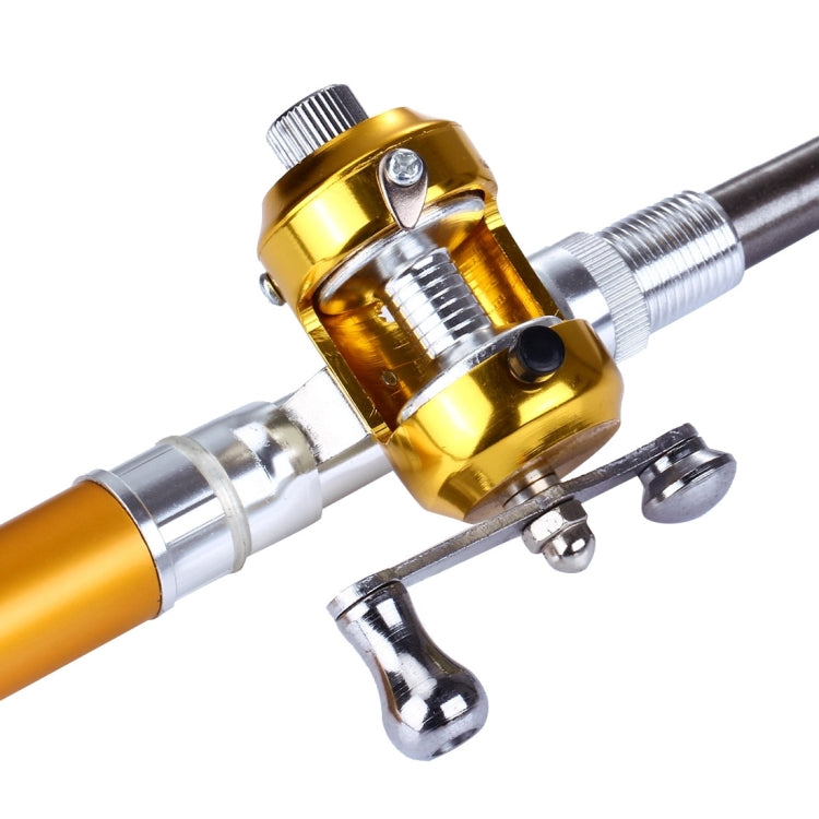 Pen Style Fishing Rod, Circle Pulley Gold, Flywheel Silver, Flywheel Gold