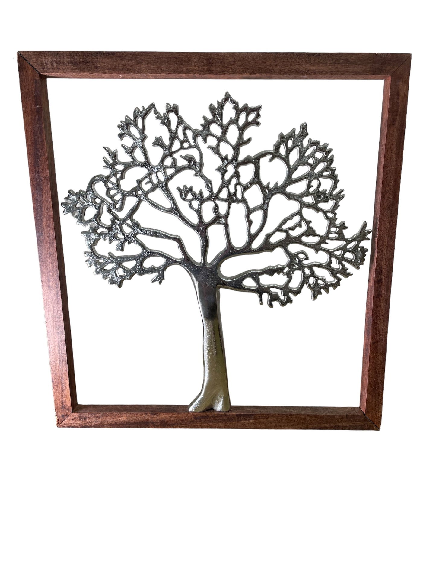 Large Silver Tree Of Life In A Frame, 46cm