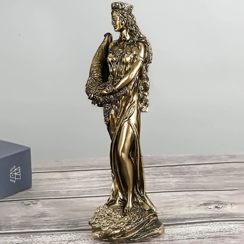 Goddess of Luck Resin Statue – Wealth Decor Ornament