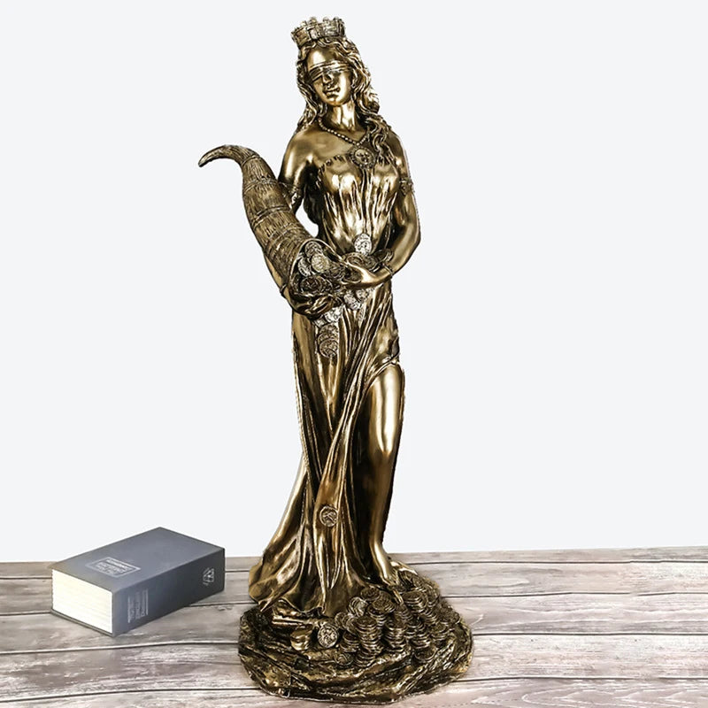 Goddess of Luck Resin Statue – Wealth Decor Ornament