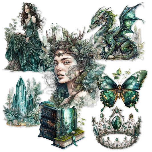 72 Vintage Emerald City Stickers – DIY Crafts & Scrapbooking