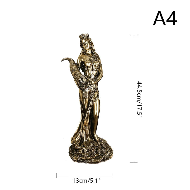 Goddess of Luck Resin Statue – Wealth Decor Ornament